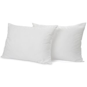 Digital Décor Cluster Fiber Pillow White Down Alternative Pillows Hypoallergenic Polyester Filled Soft Fluffy for Comfort Bed Support Standard Size – Set of 2
